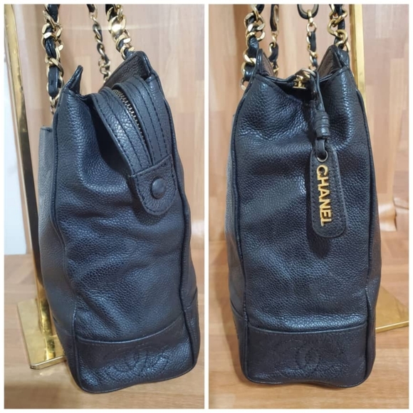 Authentic CHANEL Caviar CC Shoulder Bag Black - Picture 8 of 13
